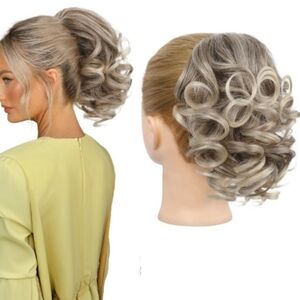 Short Ponytail Extension, Classic Loose Curly Wavy Claw Clip Pony tail‎